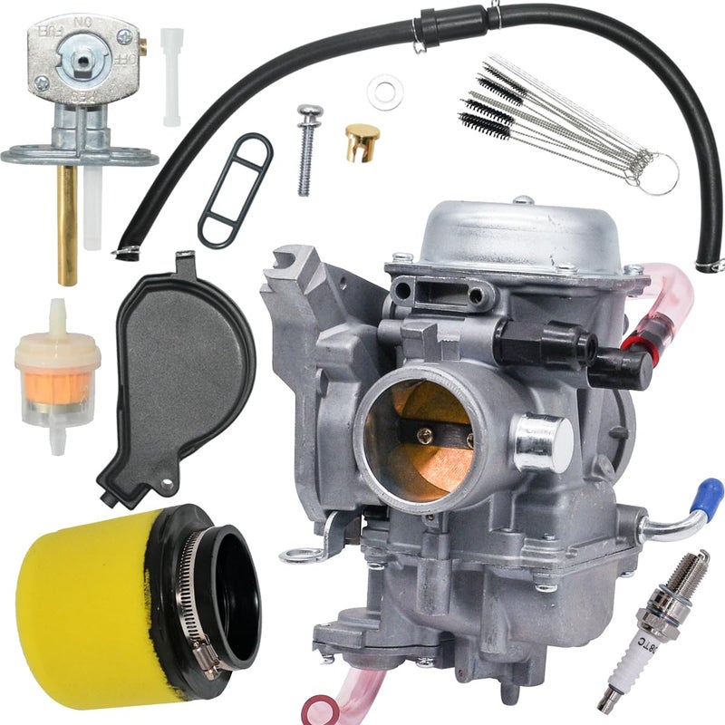 JDLLONG 0470-449 Carburetor Fits for Arctic Cat ATV 400 500 FIS TBX 2000 2001 2002 Carb with Fuel Valve Petcock & Air Filter - Image 1